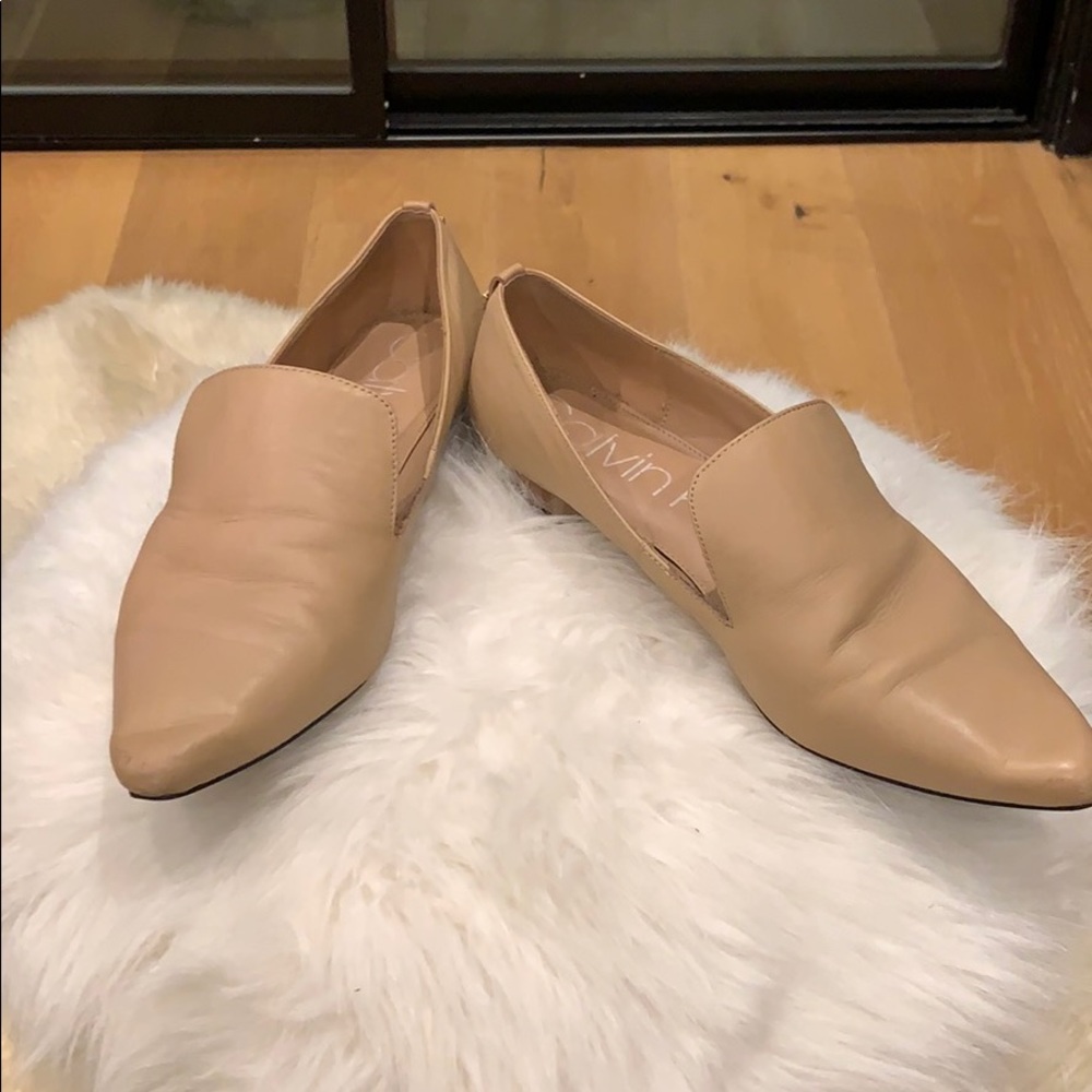 Calvin Klein Elian Pointed Toe Loafer NUDE size 8